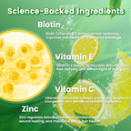 Collagen Gummies – Multi-Collagen Peptides, Vitamin C, Zinc & Biotin | Thick Hair, Strong Nails & Healthy Skin | Sugar-Free & Vegan | Lemon | 60 Count