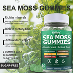 Irish Sea Moss 3000mg Gummies – with Manuka Honey | Immune, Thyroid & Detox Support | Sugar-Free & Vegan | 60 Count