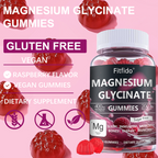 Magnesium Glycinate Gummies – 400mg | Sugar-Free | Vegan | Raspberry (60 Count)
