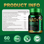 Liposomal NAD+ Complex 300mg – With Urolithin-A & CoQ10 | Cellular Energy & DNA Support | 60 Capsules