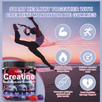 Creatine Monohydrate Gummies 8000mg – Build Muscle, Boost Energy, Faster Recovery | Sugar-Free & Vegan | Raspberry & Blackberry | 120 Count