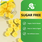 Collagen Gummies – Multi-Collagen Peptides, Vitamin C, Zinc & Biotin | Thick Hair, Strong Nails & Healthy Skin | Sugar-Free & Vegan | Lemon | 60 Count