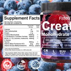 Creatine Monohydrate Gummies 8000mg – Build Muscle, Boost Energy, Faster Recovery | Sugar-Free & Vegan | Raspberry & Blackberry | 120 Count