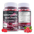 Magnesium Glycinate Gummies – 400mg | Sugar-Free | Vegan | Raspberry (60 Count)