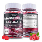 Magnesium Glycinate Gummies – 400mg | Sugar-Free | Vegan | Raspberry (60 Count)