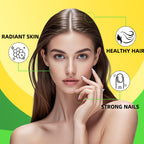 Collagen Gummies – Multi-Collagen Peptides, Vitamin C, Zinc & Biotin | Thick Hair, Strong Nails & Healthy Skin | Sugar-Free & Vegan | Lemon | 60 Count