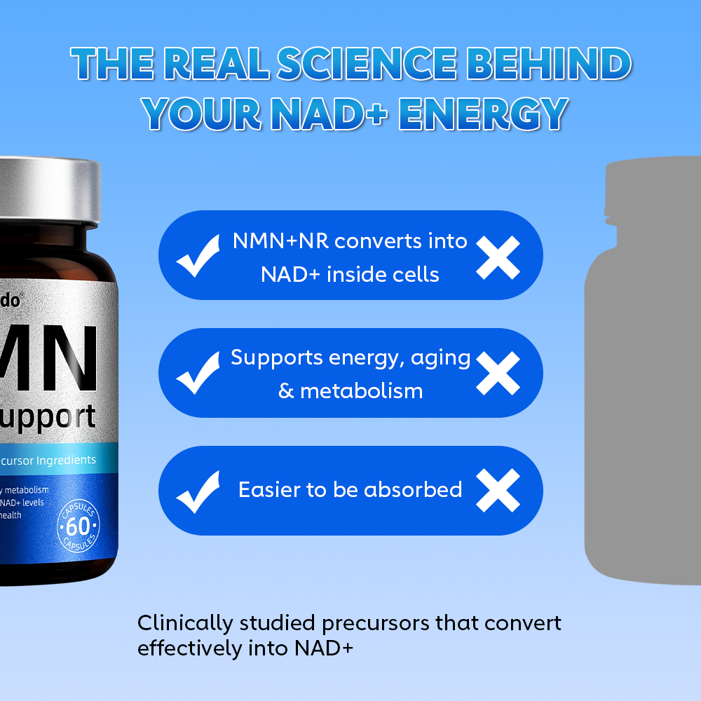NMN 250mg – 5-in-1 NAD+ Complex | Resveratrol, TMG & CoQ10 | Anti-Aging Support | 60 Capsules