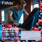 Creatine Monohydrate Gummies 8000mg – Build Muscle, Boost Energy, Faster Recovery | Sugar-Free & Vegan | Raspberry & Blackberry | 120 Count
