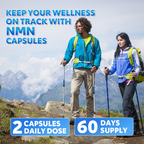 NMN 250mg – 5-in-1 NAD+ Complex | Resveratrol, TMG & CoQ10 | Anti-Aging Support | 60 Capsules