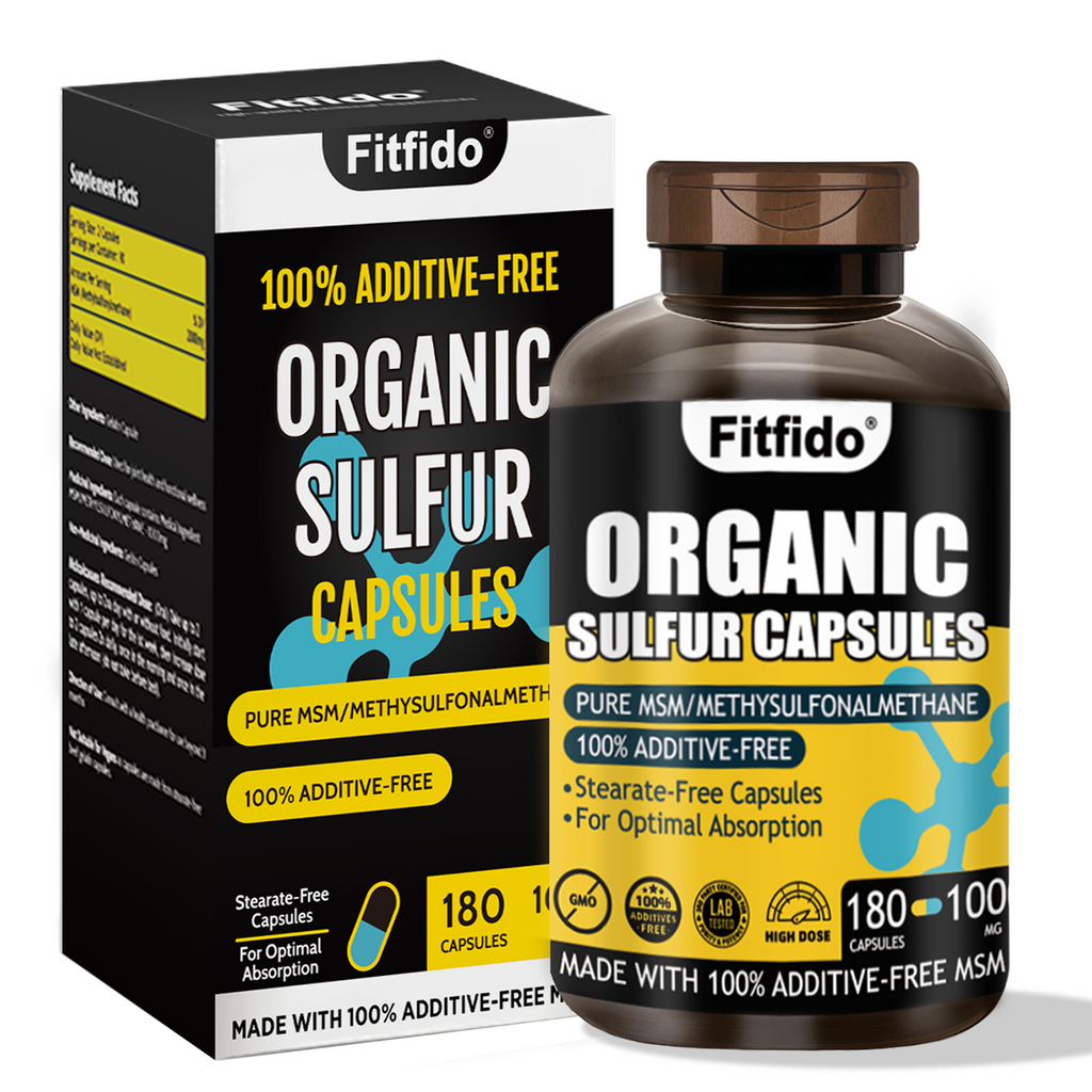 MSM 1000mg – Organic Sulfur | Joint Health, Skin, Hair & Nails | Non-GMO, Gluten-Free | 180 Capsules