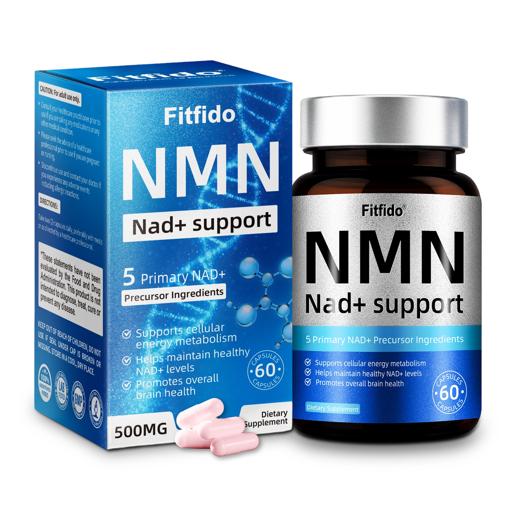 NMN 250mg – 5-in-1 NAD+ Complex | Resveratrol, TMG & CoQ10 | Anti-Aging Support | 60 Capsules