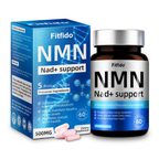 NMN 250mg – 5-in-1 NAD+ Complex | Resveratrol, TMG & CoQ10 | Anti-Aging Support | 60 Capsules