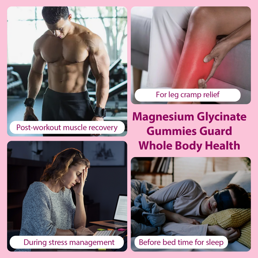 Magnesium Glycinate Gummies – 400mg | Sugar-Free | Vegan | Raspberry (60 Count)