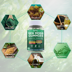Irish Sea Moss 3000mg Gummies – with Manuka Honey | Immune, Thyroid & Detox Support | Sugar-Free & Vegan | 60 Count