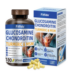 Glucosamine Chondroitin MSM & Turmeric – Cartilage, Joint Health & Flexibility | Non-GMO, Gluten-Free | 180 Capsules